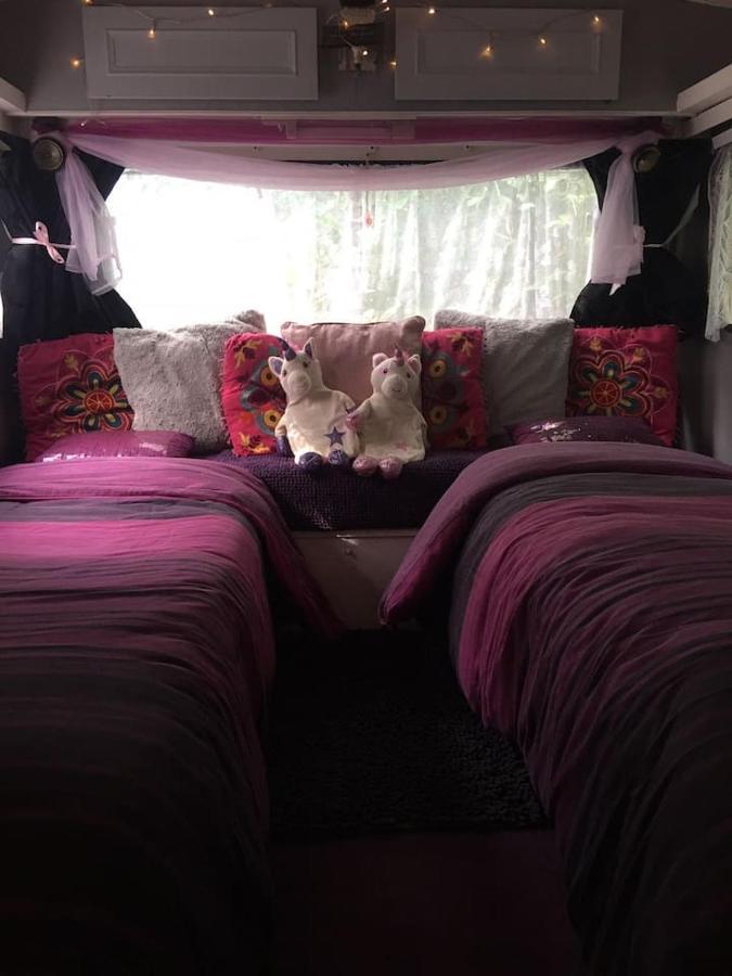 קנטרבורי Little Vintage Caravan With Cosy Log Burner מראה חיצוני תמונה